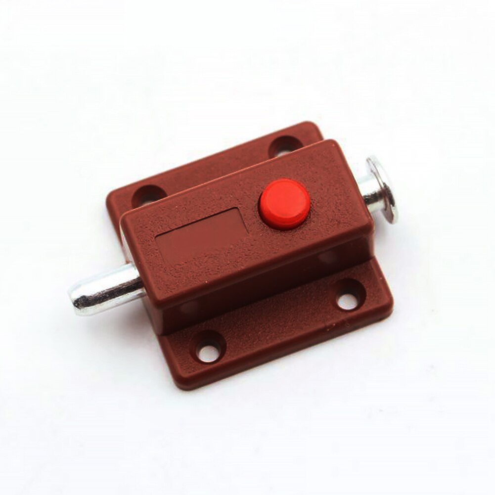 2Pcs Plastic Automatic Button Latch Door Exposed Spring Latch Furniture Hardware Safe, Convenient 37mm*35mm