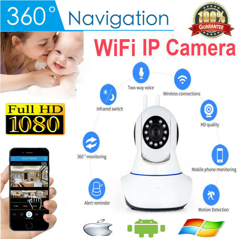 1080 P HD Smart Home Security IP Camera Wifi Wireless CCTV IR Night Babyfoon