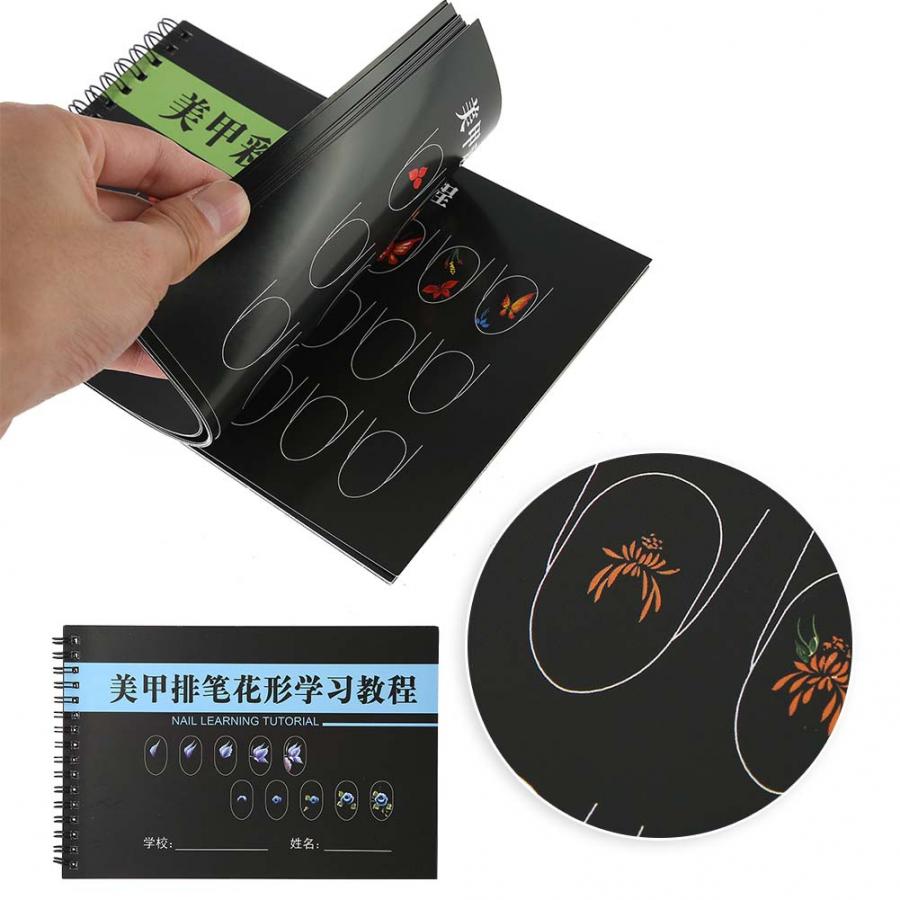 Nail Art Practice Template Learning Paper Book Manicure Drawing Painting Exercise Books Tool For Manicure Salon Nail Accessories