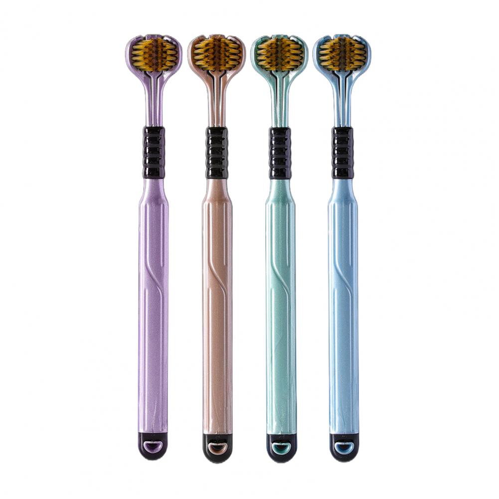 2 stuks driezijdige tandenborstel zachte haren volwassen tandenborstel drie zijden reizen metgezel tandenborstel: Overigen