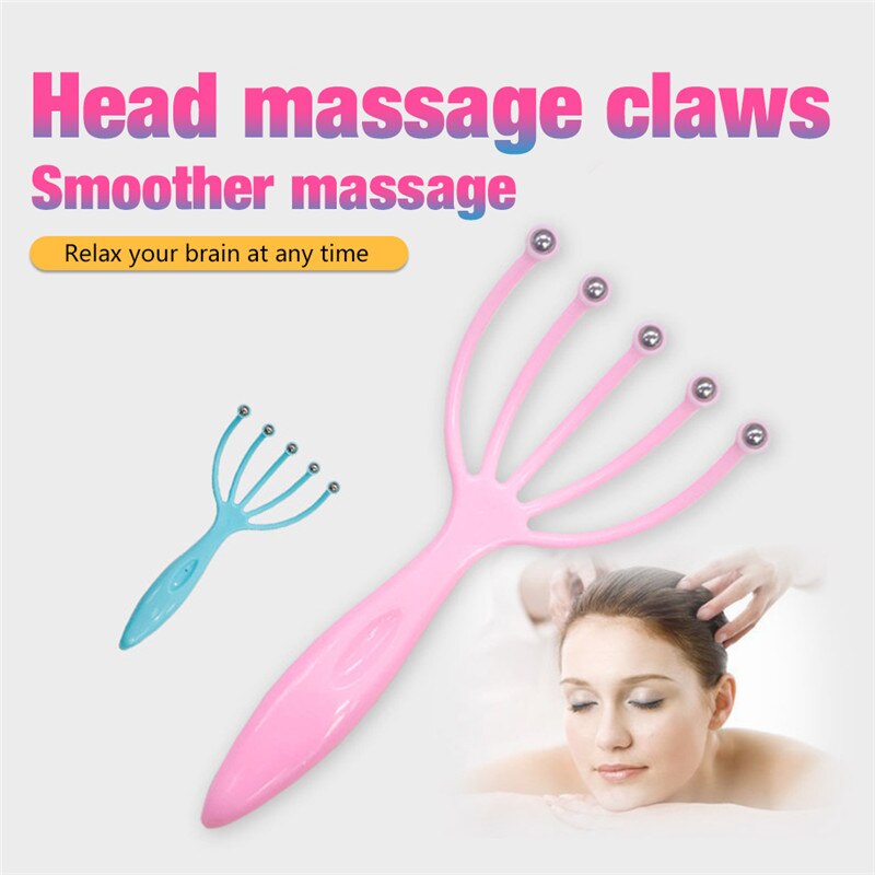 Vijf Vinger Hoofd Relax Massager Haar Held Spa Hoofdhuid Hals Stress Relief Massage Release Hoofd Arts Massager