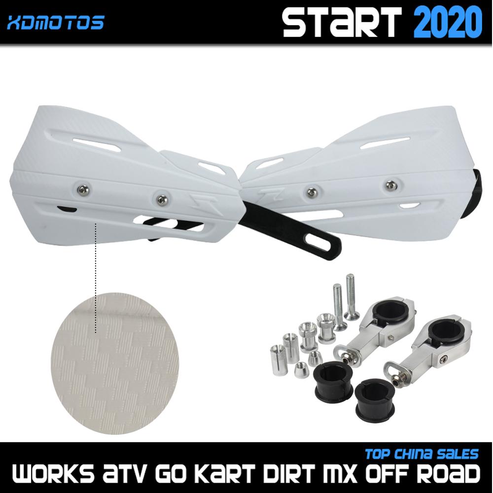 Motorfiets 22Mm 28Mm Hand Guard Handguard Protector Voor Ktm Kayo Sx Sxf Klx Kx Kxf Yz Yzf Cr crf Rmz Dirt Bike Enduro Supermoto: BK-White