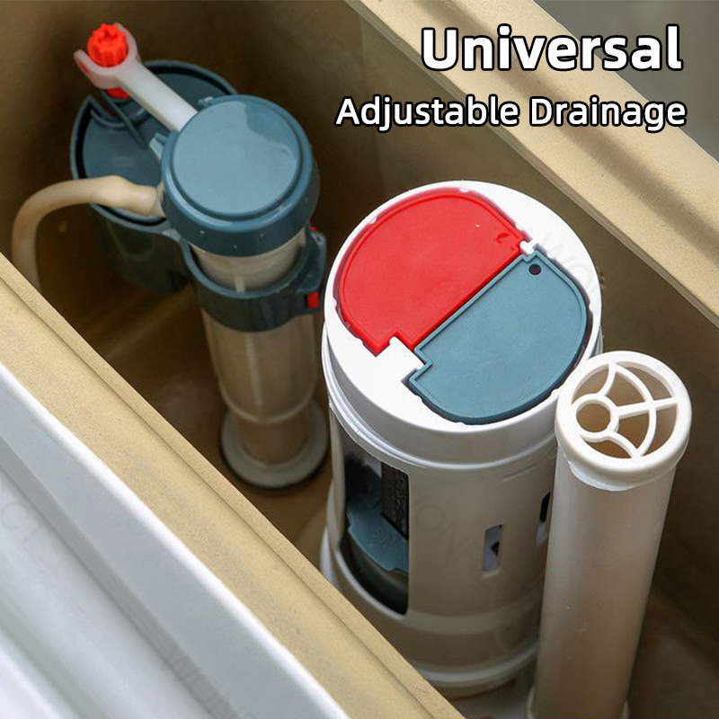 Universal Toilet Tank Replacement Kit Toilet Buttons Toilet Dual Flush Valve Water Inlet Valve Accessories Adjustable Float