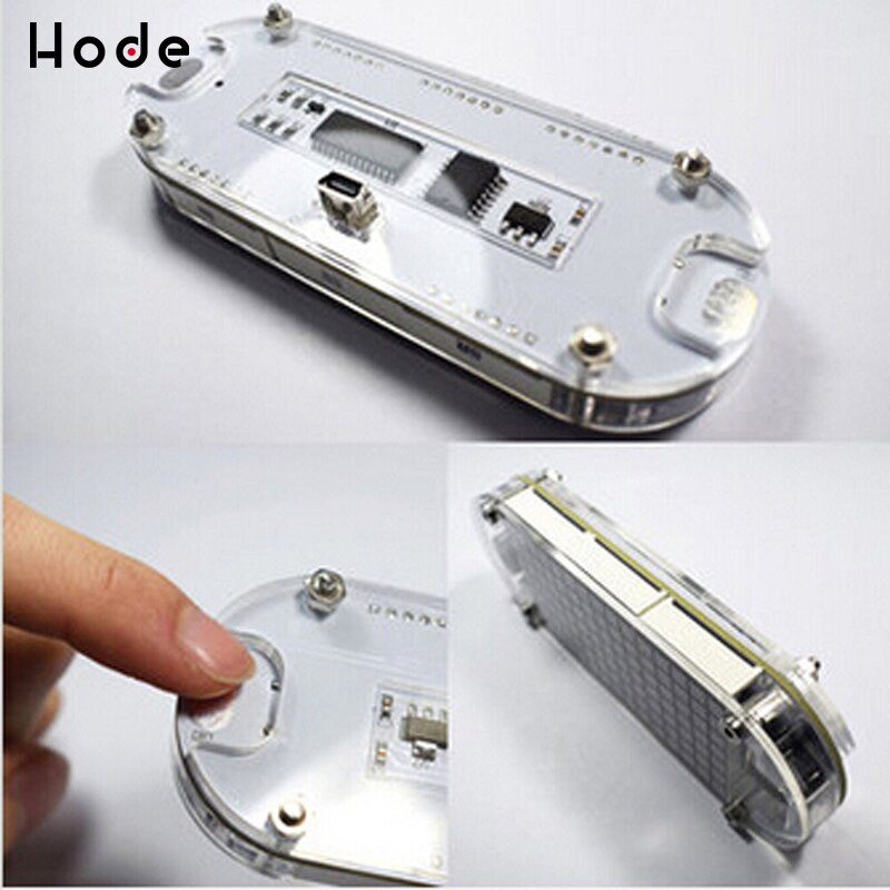 DS3231 temperature meter High Accuracy DIY Digital Dot Matrix LED Alarm Clock Kit with Transparent Case Date Time Display