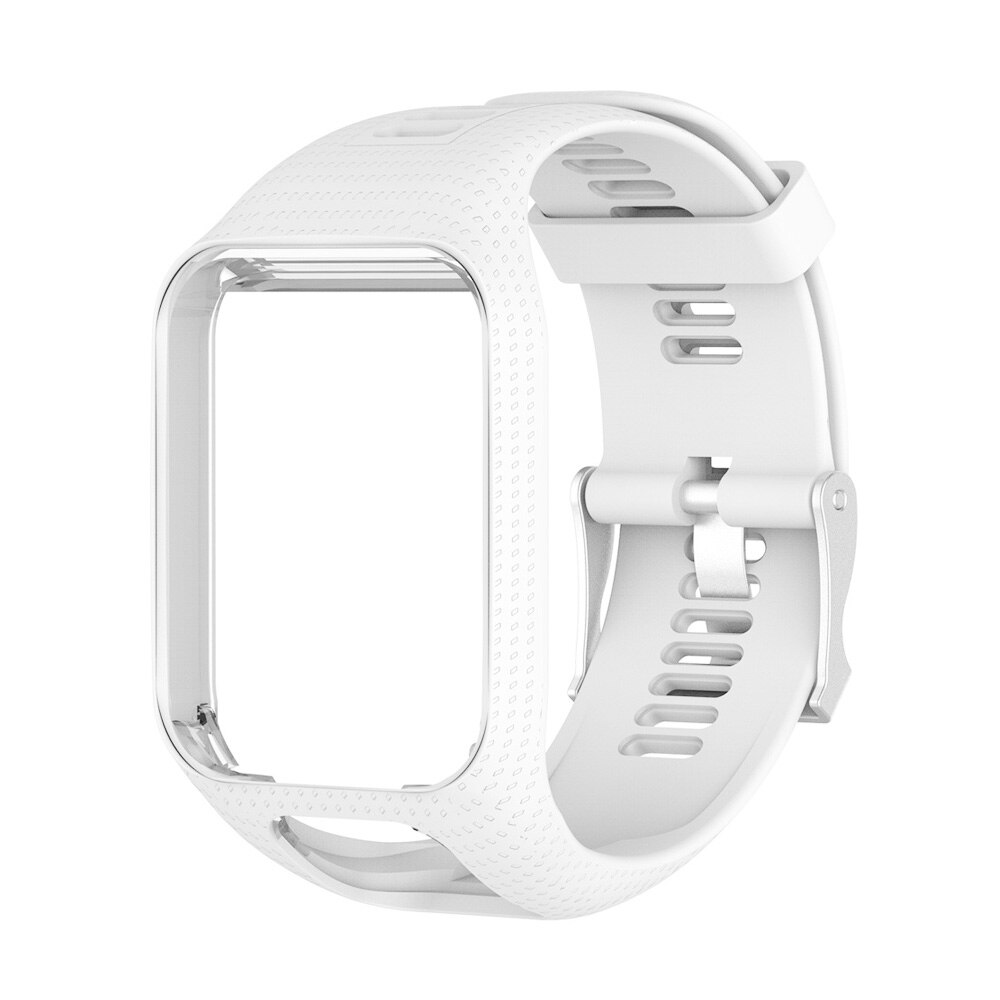 Correa de muñeca para TomTom 2 3 Runner, repuesto de pulsera de música suave, correa de reloj, correa de silicona, accesorio de pulsera de reloj: Blanco