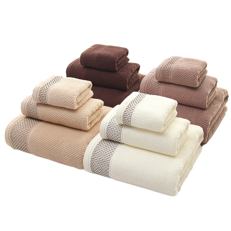 3Pcs Hoogwaardige-100% Katoenen Handdoeken Luxe Hotel & Spa Bad Handdoeken Handdoek Super Absorberende waterbestendig Badhanddoek