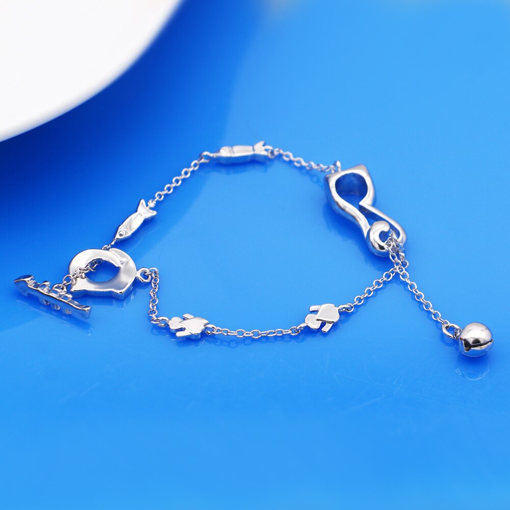 Bohemian solid 925 silver Anklets for Women Coco cat anklets Summer Ankle Bracelet Foot Leg Jewelry silver jewelry