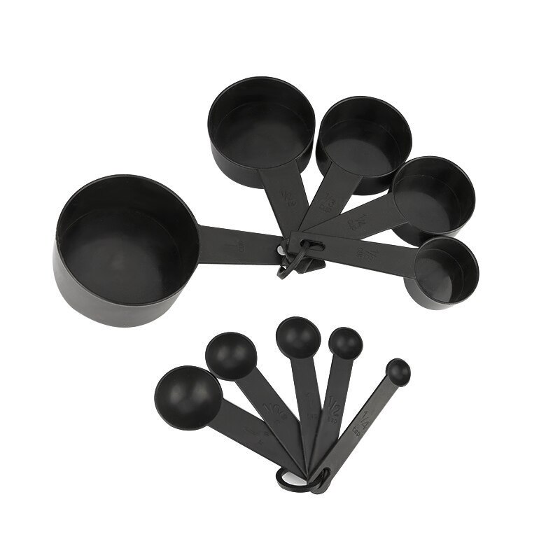 Cuchara medidora tipo pala de plástico, 10 Uds., mango de silicona para arroz de grano grueso, cuchara medidora para condimentos, herramienta de medición para Cocina