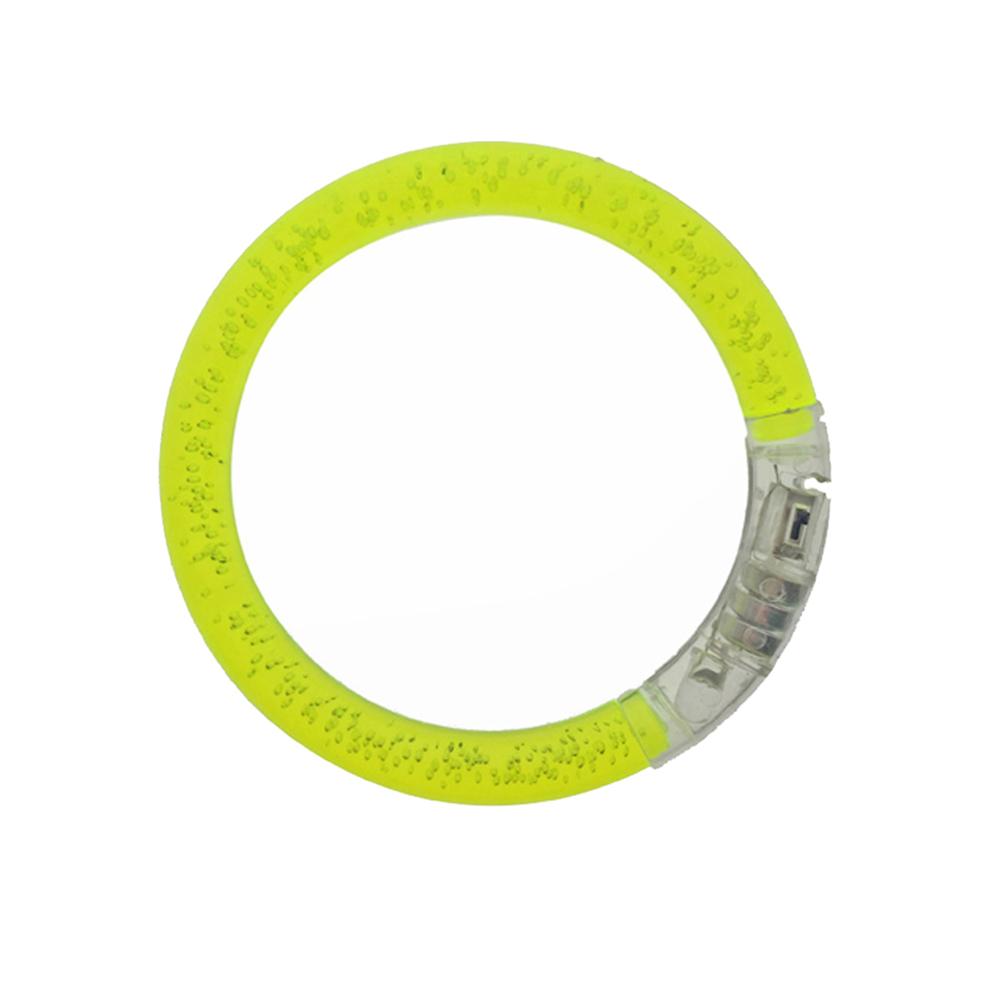 Oplichtende armband van acryl, flitsende led, lichtgevende elektronische armband, lichtgevende armband, speelgoed voor kerstmis: Geel