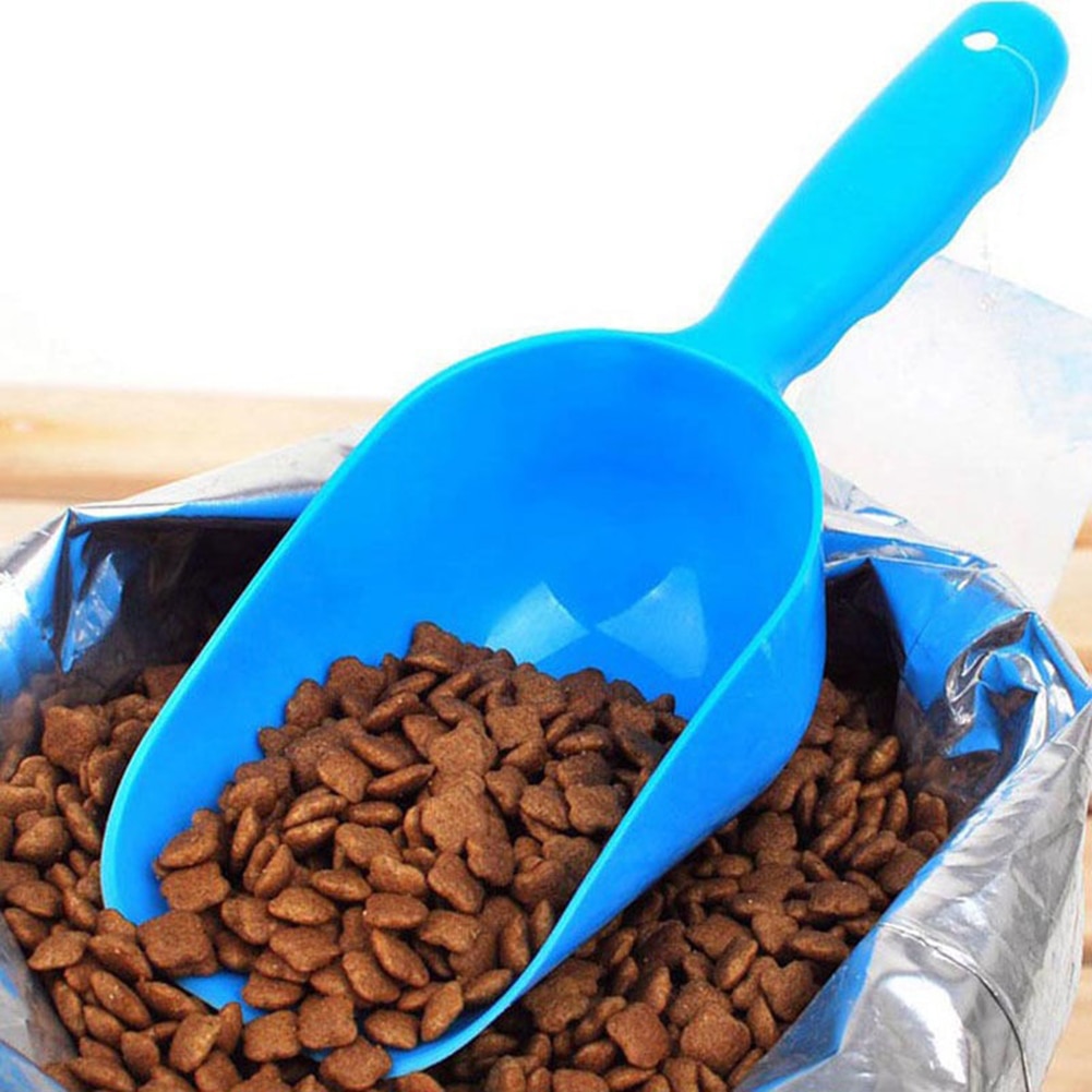 1pc hund valp katt fågel iller kanin mat matare skopa spade spade fat verktyg plast skopa katt sand rengöringsprodukter