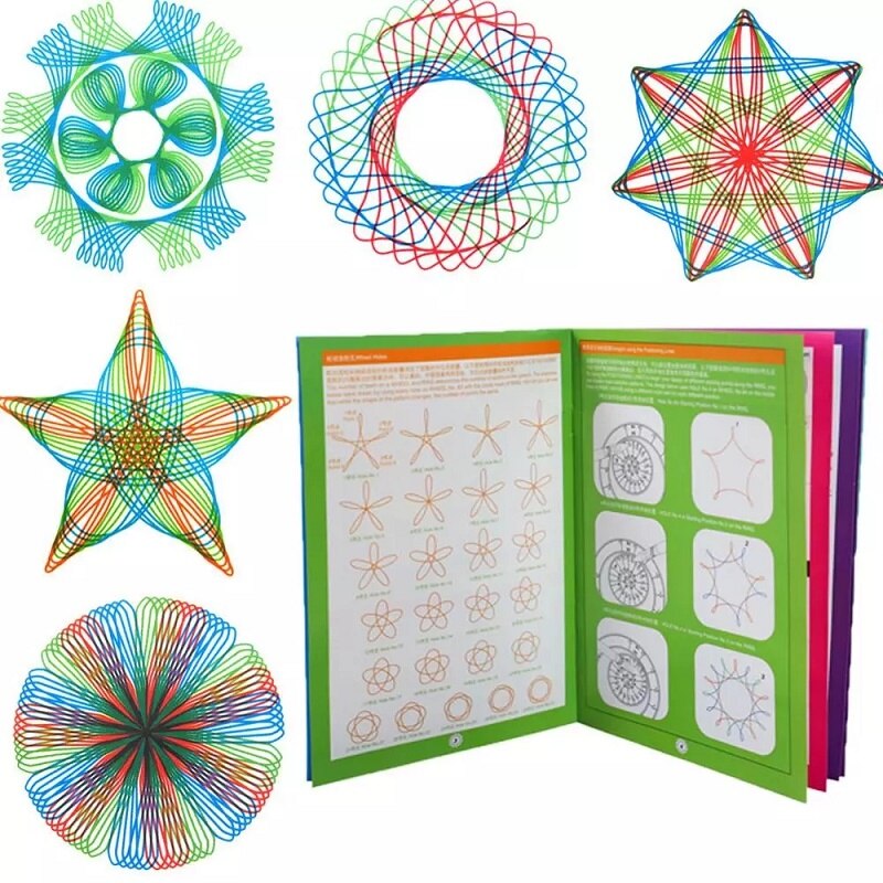 28Pcs Spirograph Tekenen Heerser Speelgoed Set Leren Educatief Speelgoed Voor Kinderen Grijpende Tandwielen Wielen Tekening Accessoires