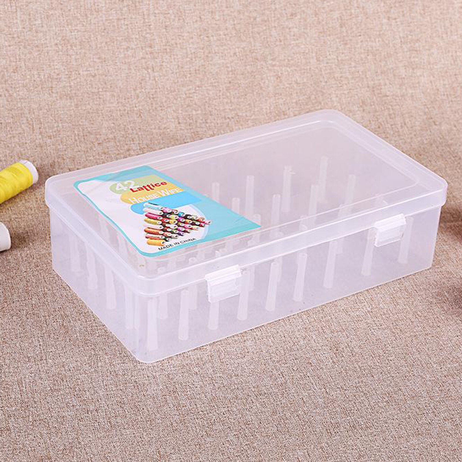 42 Slots Bobbin Case, Plastic Sewing Thread Holders Sewing Machine Bobbins Case, Bobbins Organizer Storage Spools Box