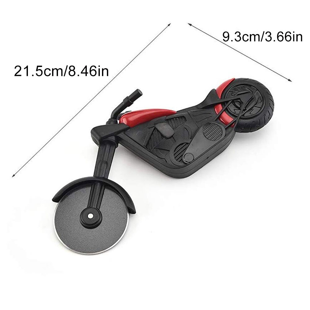 Motorcycle Pizza Cutter Pizza Wheel Roller Tool Stainless Steel Pizza Slicer Sharp Blade Motorbike Cutting Wheels Display Stand