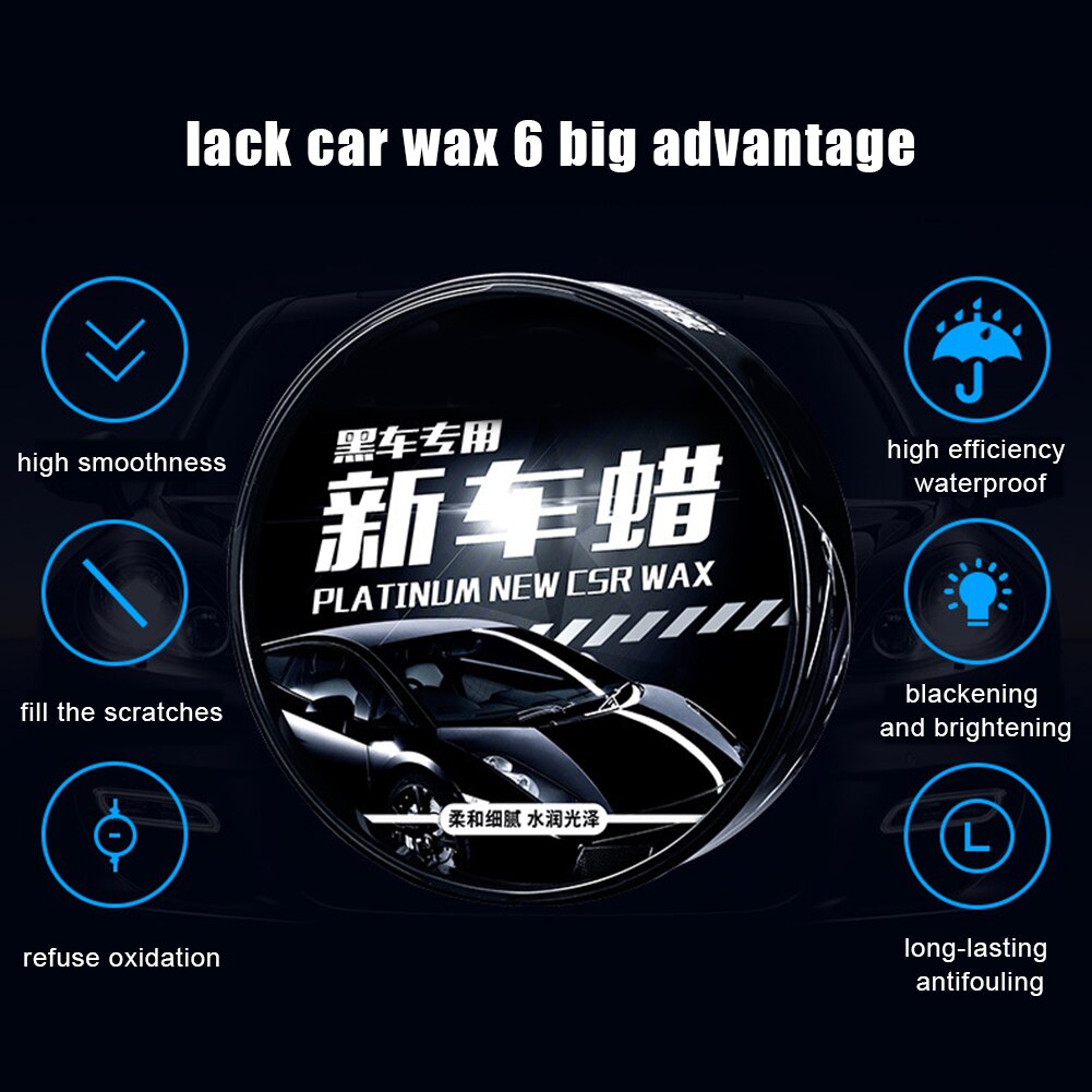 Senior Black Wax Care Paint Waterproof Care Body Compound Scratch Repair Crystal Hard Car Wax Polish Scratch Remover
