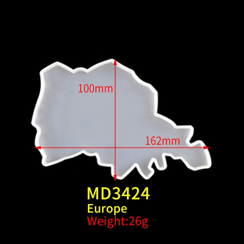 DIY siete continentes mapa posavasos moldes de resina Oceanía África Europa Asia mapa bandeja de silicona fruta taza Mat molde de resina Epoxy: 3424