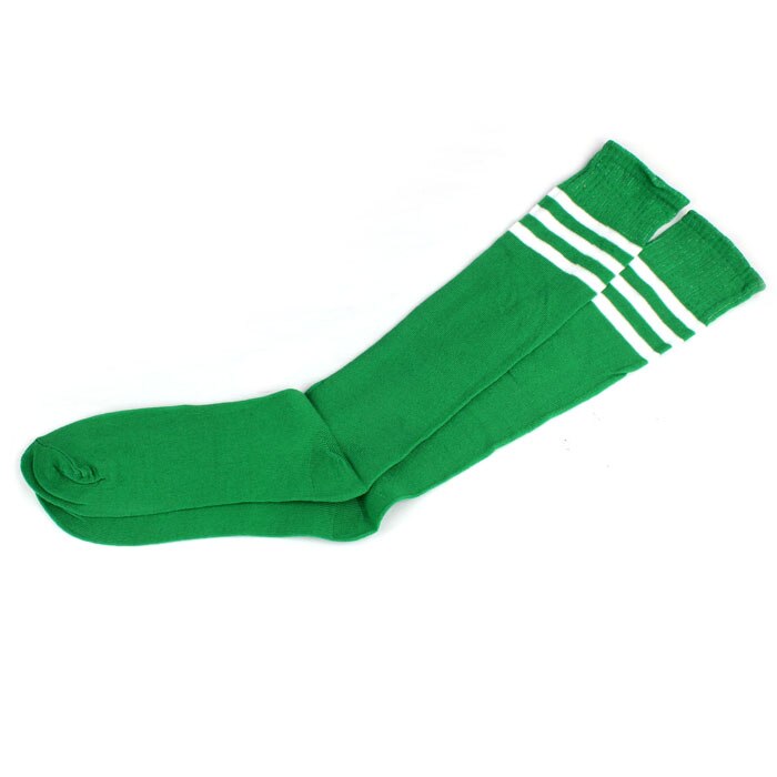 1 Pair THIGH HIGH SOCKS Over Knee Girls Womens Cheerleader Japanese Harajuku skateboard Japanese Cotton ladies socks skarpetki: Green
