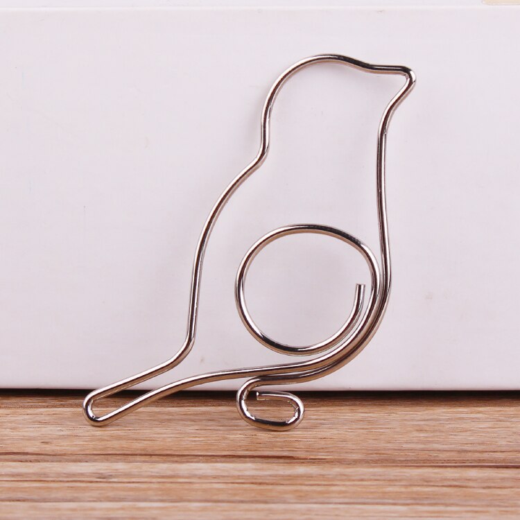Silver Bird Paper Clip Metal Clip Cute Paper Clips Decorative Clipes De Papel Planner Clips Mini Clip