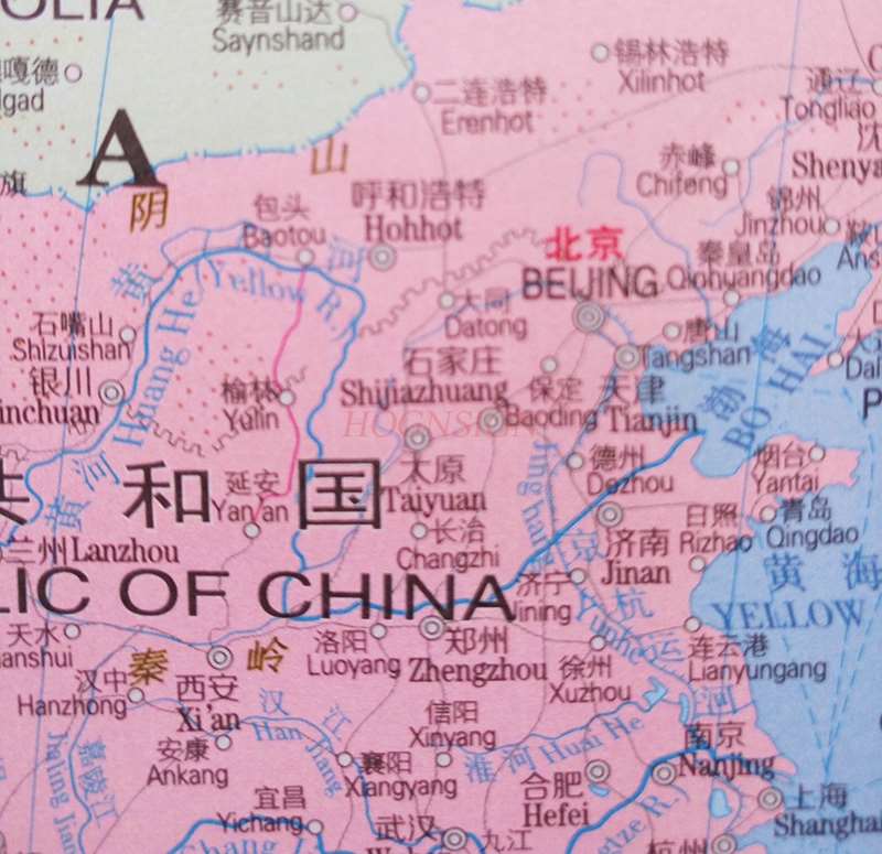 World map Chinese-English control Large scale clear and easy to fold Folding can be marked Home office travel