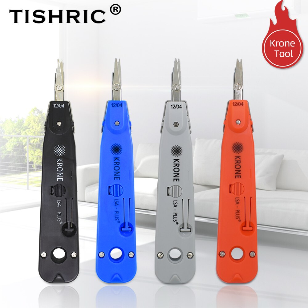 Tishric Originele Netwerk Tool Kabel Crimper Krone Standaard Type RJ45 Crimper RJ11 Punch Down Lsa-Plus Draad Kabel Netwerk tool