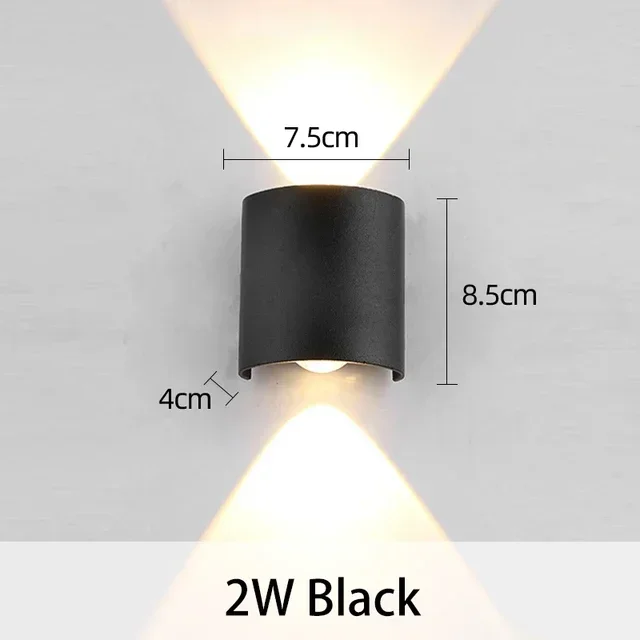 LED Outdoor Wandlamp voor Tuin Yard AC85-265 Buitenlampen IP65 Waterdichte Veranda Lamp Interieur Home Decor Verlichting: Licht Groen / YELLOW / 0-5W