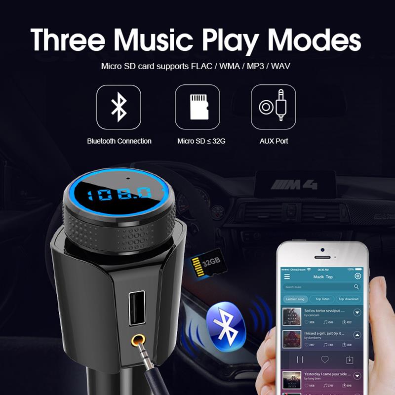Auto Bluetooth FM Transmitter Mp3 Player Auto Kit TF Karte Musik Format Hände-Freies FM Modulator Auto Ladegerät Auto zubehör