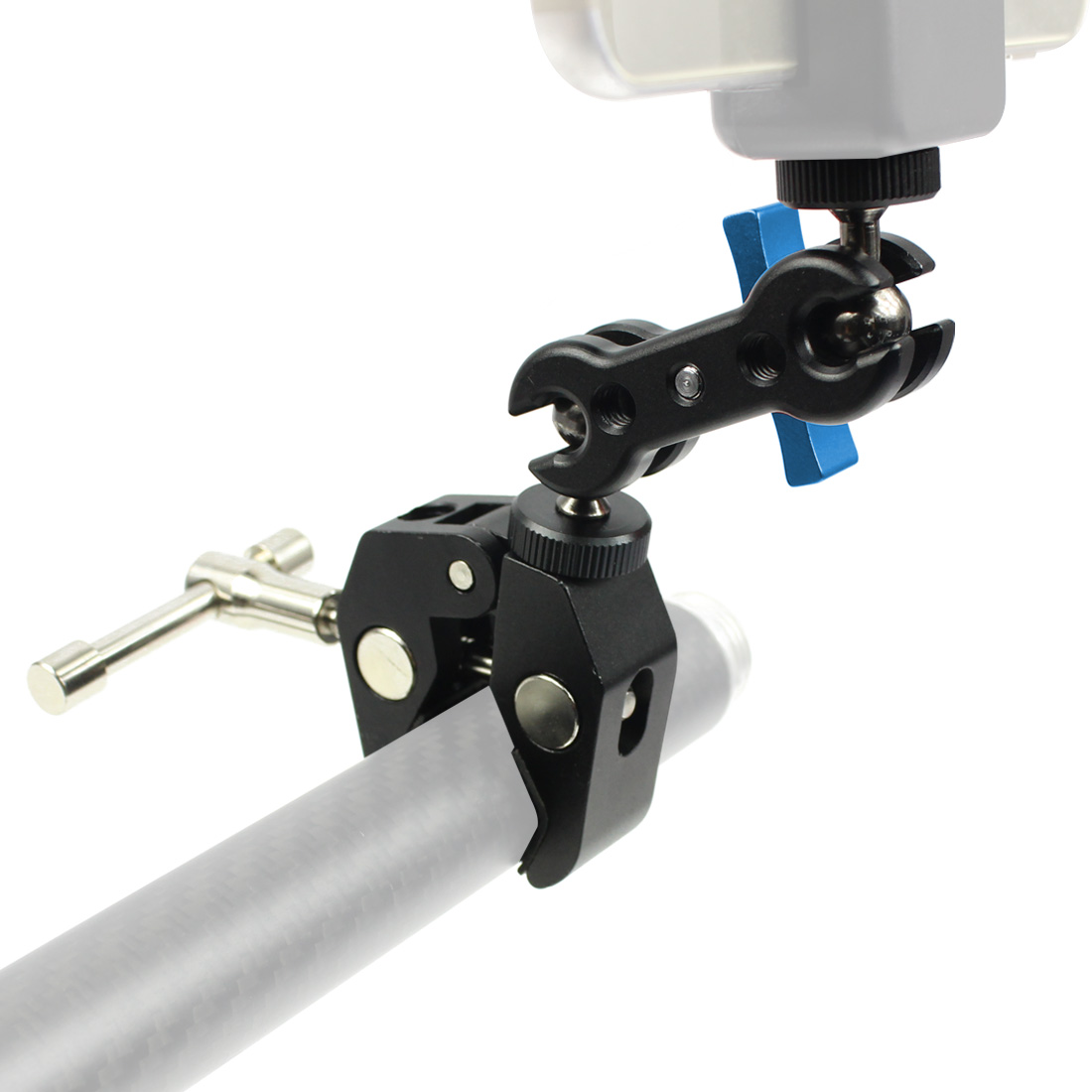 Articulating Magic Arm Mount 12mm Double Ballhead 1/4" Screw for DSLR Camera DV Monitor Light Tripod Live Hotshoe Bracket