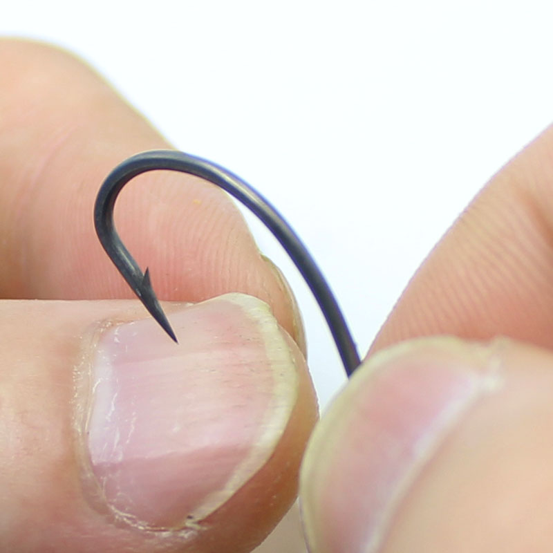 30PCS Curve Shank Carp Hooks Brabed Barbless Choddy Wide Kurv Carp Fishing Hook Eye Hook For Hair Rig Fishing Tackle