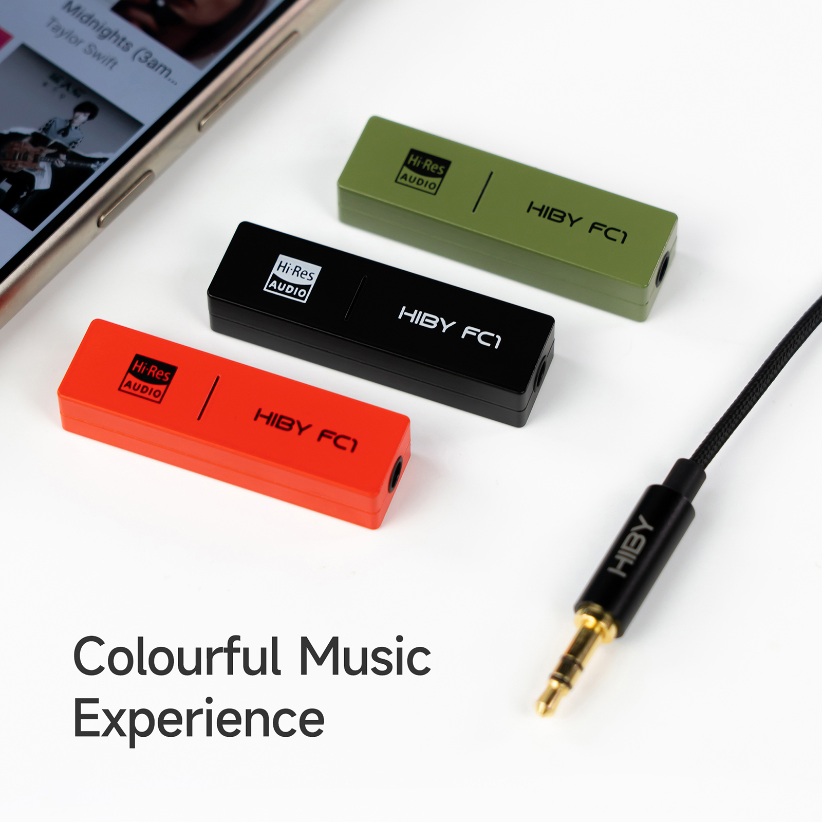 HiBy FC1 tipo C USB DAC auriculares AMP decodificador de Audio HiFi Dongle salida de 3,5mm PCM384kHz/32bit CS46L41 para Android iOS Win10 Mac