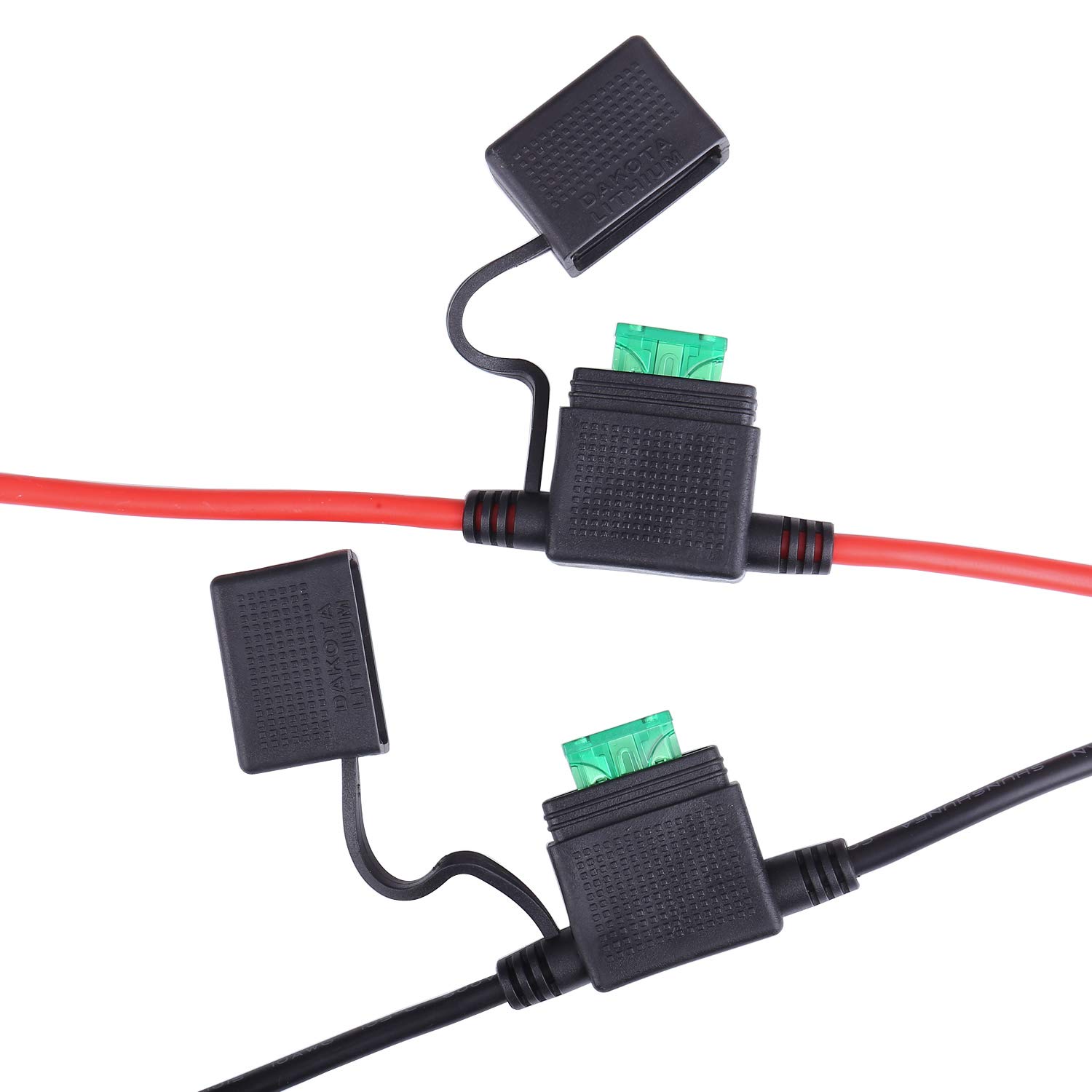 SAE 30A Connertor to O Ring Terminal Harness, with 30A Protection Fuse, 2-Pin Quick Disconnect Plug,SAE Battery Extension Cable