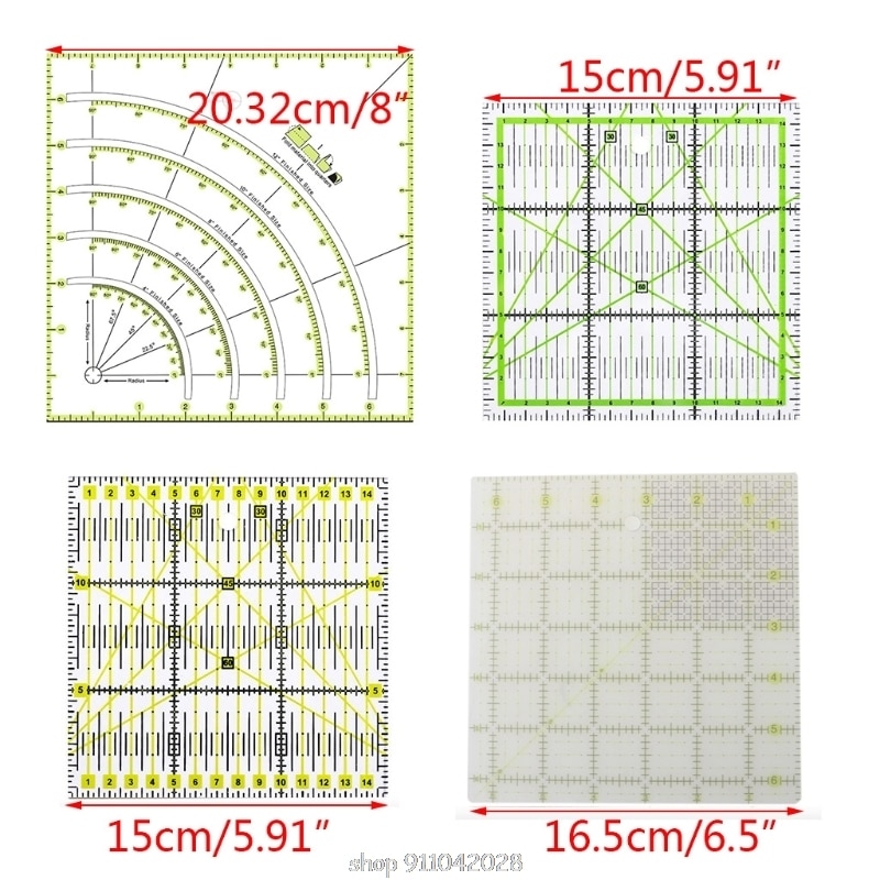 Multifunction Acrylic Patchwork Drawing Ruler Quilting Sewing Measuring Yardstick Tool Home Tailor N13 20
