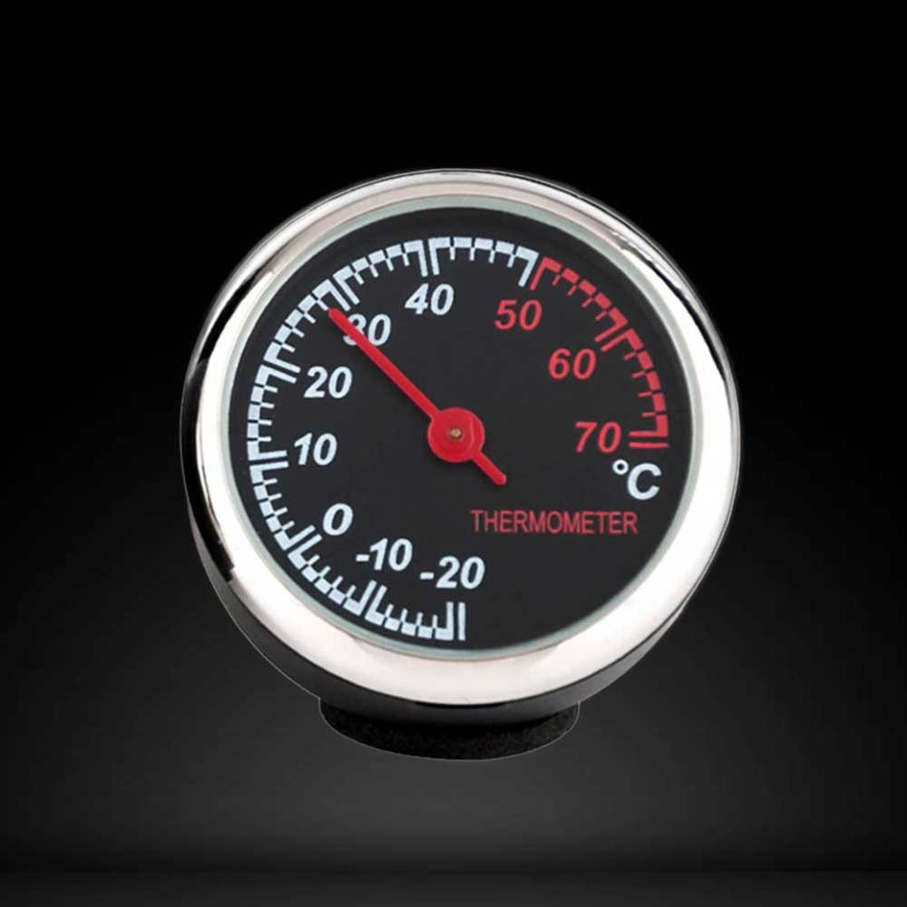 Elektronische autoklok, lichtgevende mechanische klok, thermometer, hygrometer, stalen kernwijzer voor auto (thermometer)