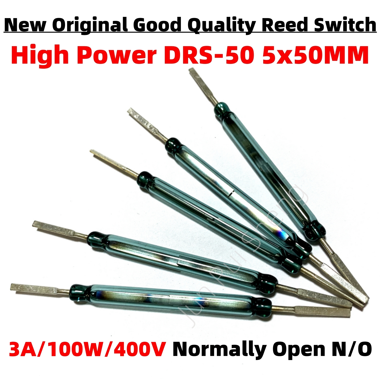 Original DRS-50 High Power Magnetic Contact Reed Switch Normally Open NO 5*50MM 3A 100W 400V Magnetic Control Induction Sensor
