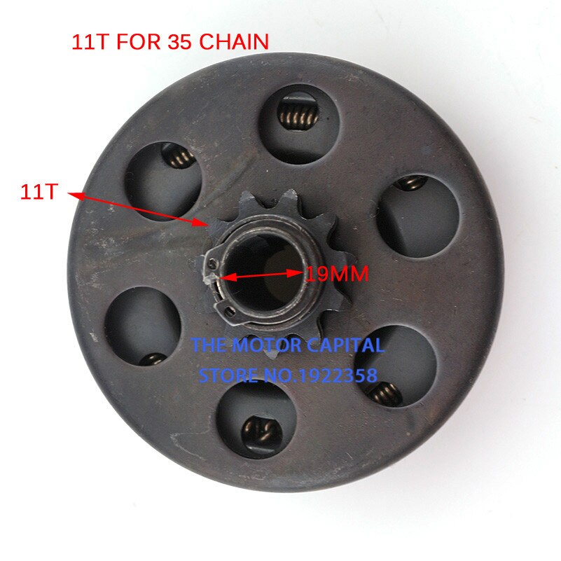 Embrague automático centrífugo para minibicicleta GO Kart, 10t, 11t, 12t, 13t, 18t, 16mm, 19mm, 20mm, 35 link, 420 link, 428