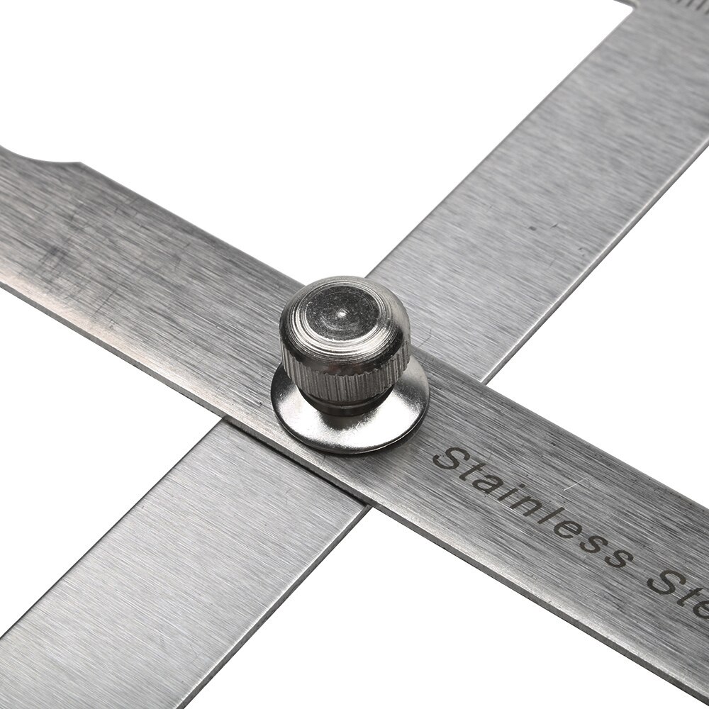 LUBAN Stainless Steel 180 degree Protractor Angle Finder Rotary Measuring Ruler Angle ruler 100mm 150mm 300mm