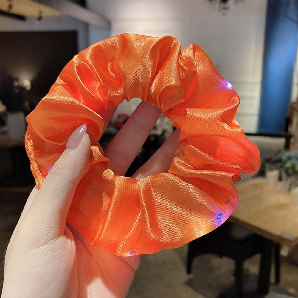 LED Light Luminous Colorful Scrunchies Headband Hair Accessories Girl Highly Elastic Large Intestine Loop Hair Rope: 06