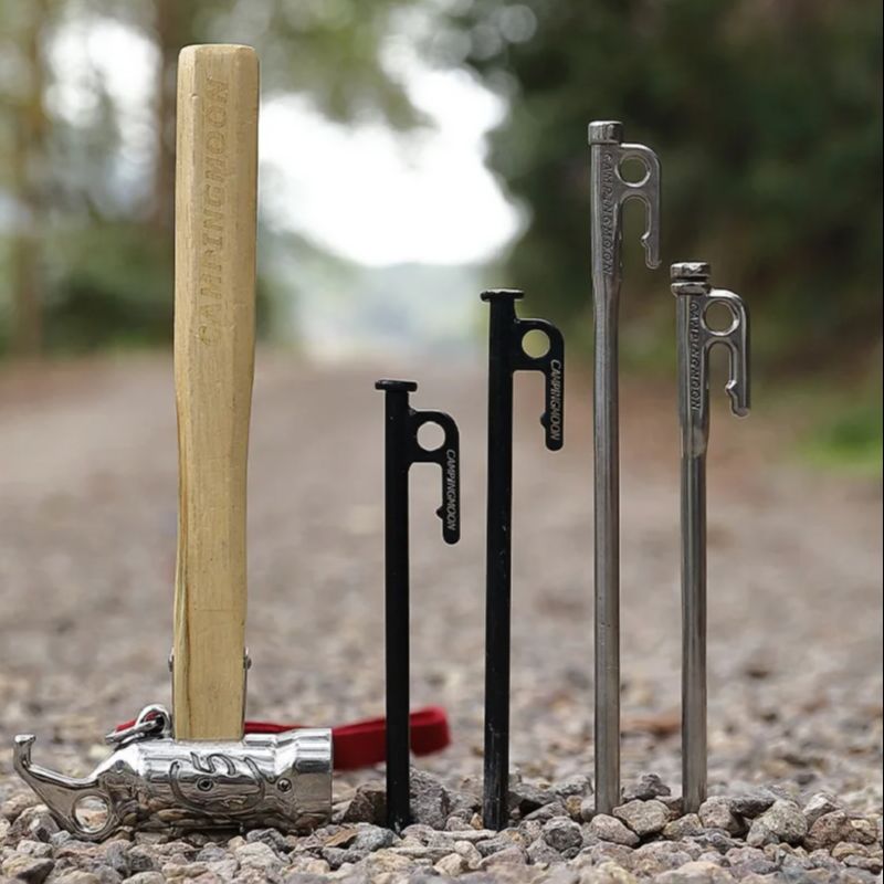 (4pcs) Steel Camping Awning Shelter Nail Campingmoon 20/25/30cm Canopy Tent Peg Hook Nail