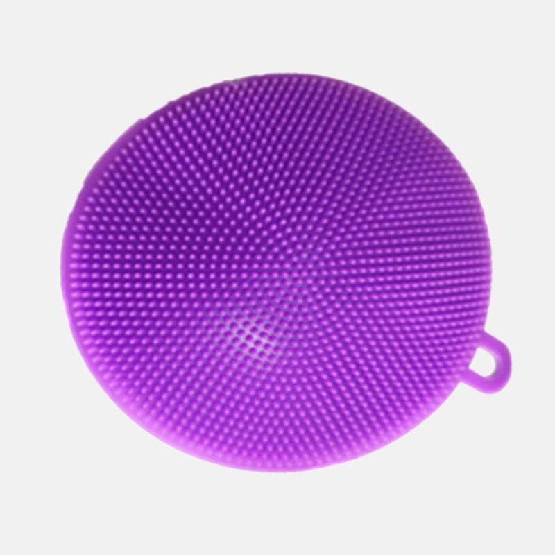 1/3/4 stk kjøkkenvaskebørste gryte svamp scrubber frukt grønnsaksfat silikon oppvaskbørste vask rengjøringsbørster: 12