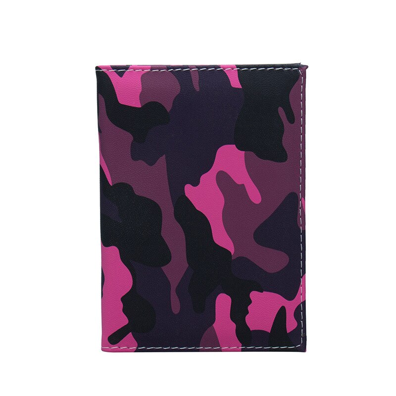 Mannen Algemene Mode Eenvoudige Minimalistische Camouflage Paspoort Clip Paspoort Deksel Paspoort Zak Ticket Clip Kaarthouder: Rose