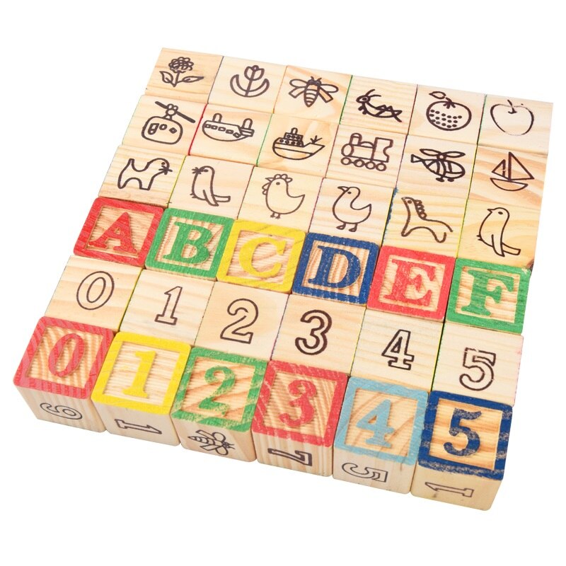 27 pcs Children Starter learning English Block Toy ABC Teaching Alphabet Blocks Kindergarten english teaching aids Kid preschool