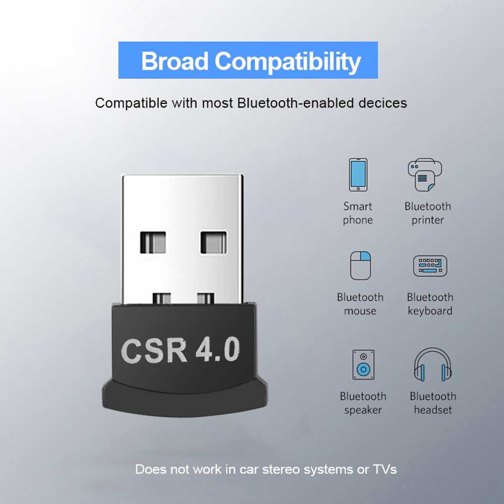 Kebidumei Usb Bluetooth Dongle Adapter Mini Draadloze Bluetooth 4.0 Muziek Sound Zender Ontvanger Adapter Voor Pc Computer