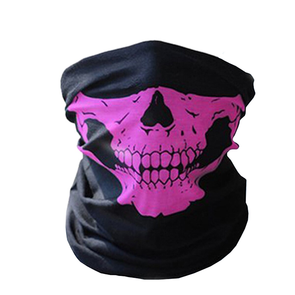 3D Skeleton Skull Seamless Balaclava Magic Scarf Face Mask Fishing Cycling Ski Outdoor Headband Tube Scarf Men Neck Scarves: Pink