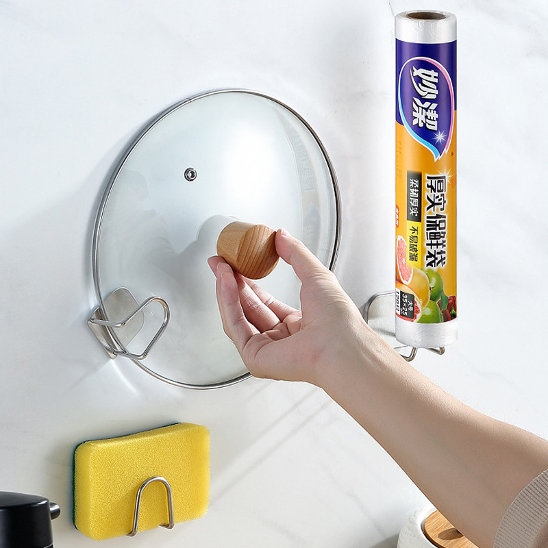 Stainless Steel Sponges Holder Kitchen Sink Spong Drain Drying Rack with Adhesive Storage Holders Kitchen Gadgets Sponge Support