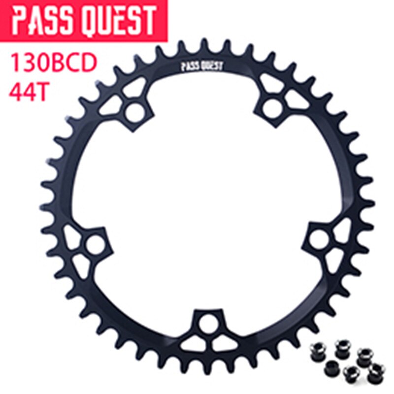 Pass quest road vouwfiets 130 bcd ronde smalle brede kettingblad fiets kettingblad 42t-52t crankstel tandplaat onderdelen: 44t