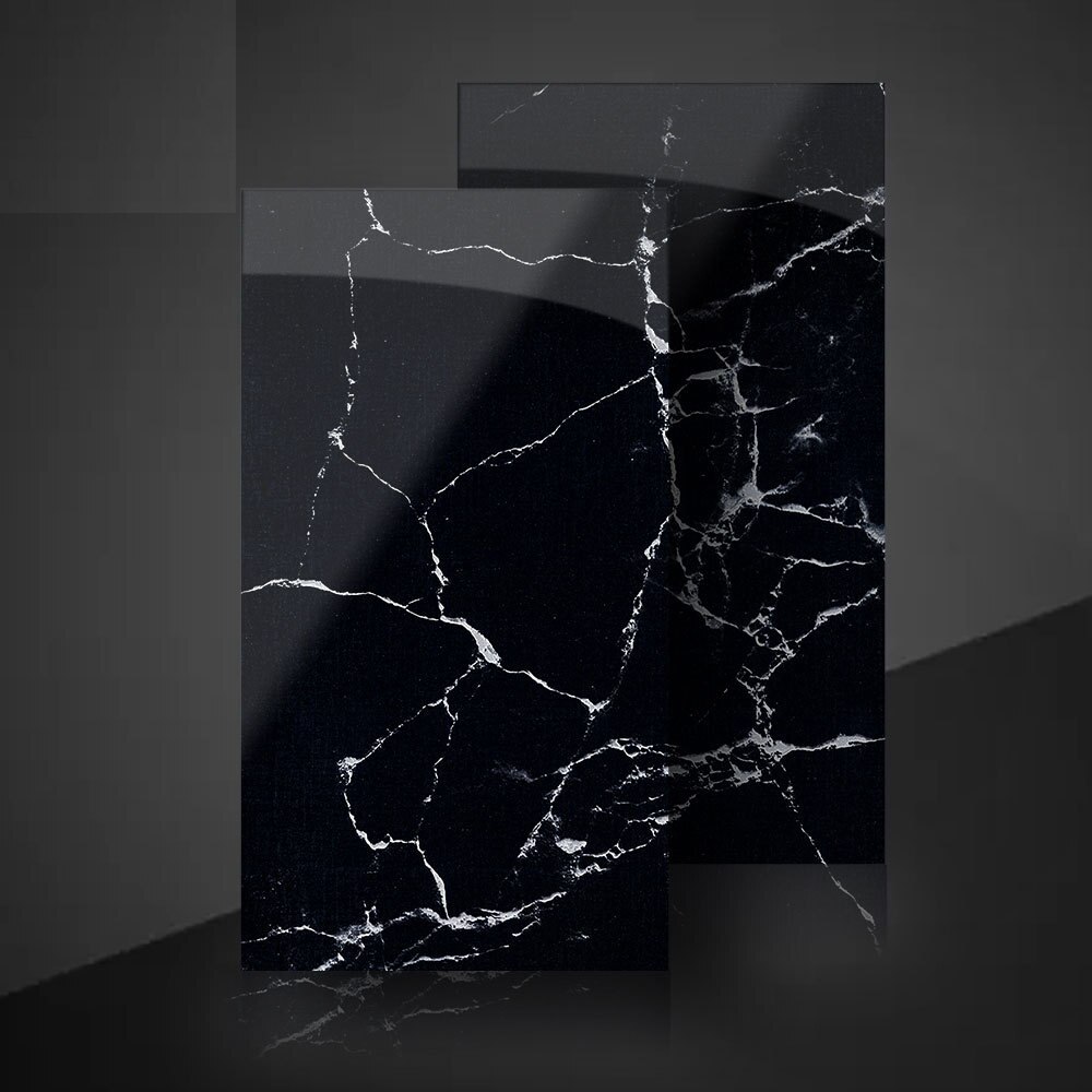 30 x 60cm naturlig marmor effekt krystal pvc film flise klistermærker overfører moderne køkken badeværelse væg klistermærke: B