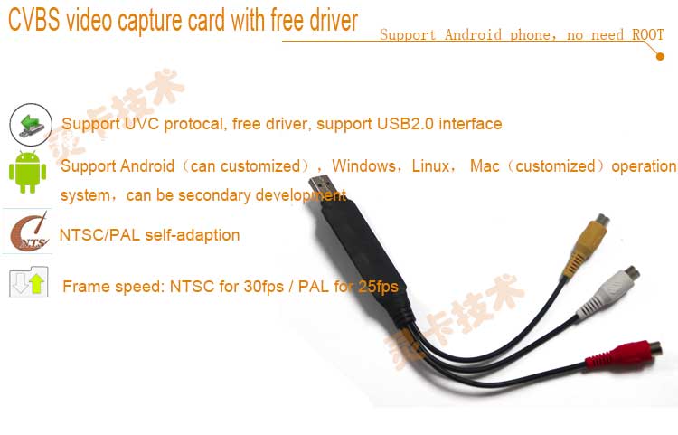 ! EasyCAP USB 1 channel video capture card to USB AV signal acquisition card