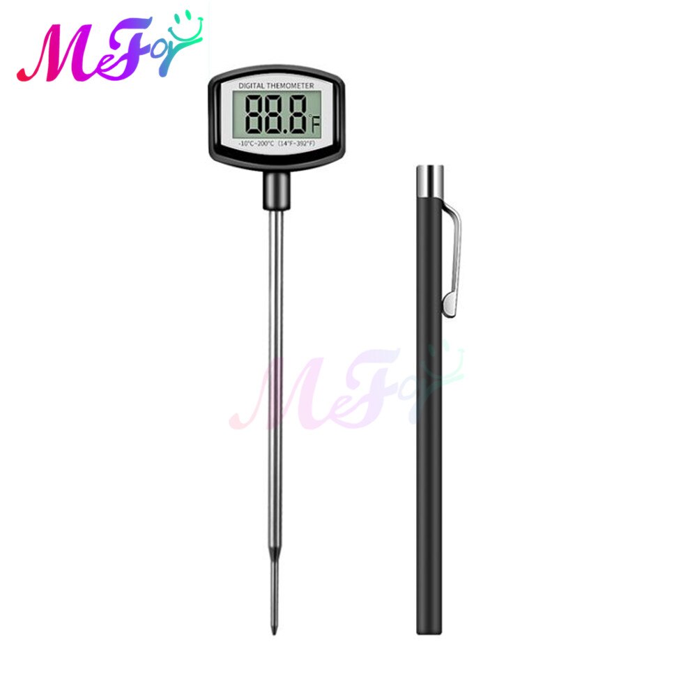-10~200℃ Large Screen Digital Display Thermometer 134mm Long Probe Kitchen Electronic Barbecue Meat Food Thermometer Coffee