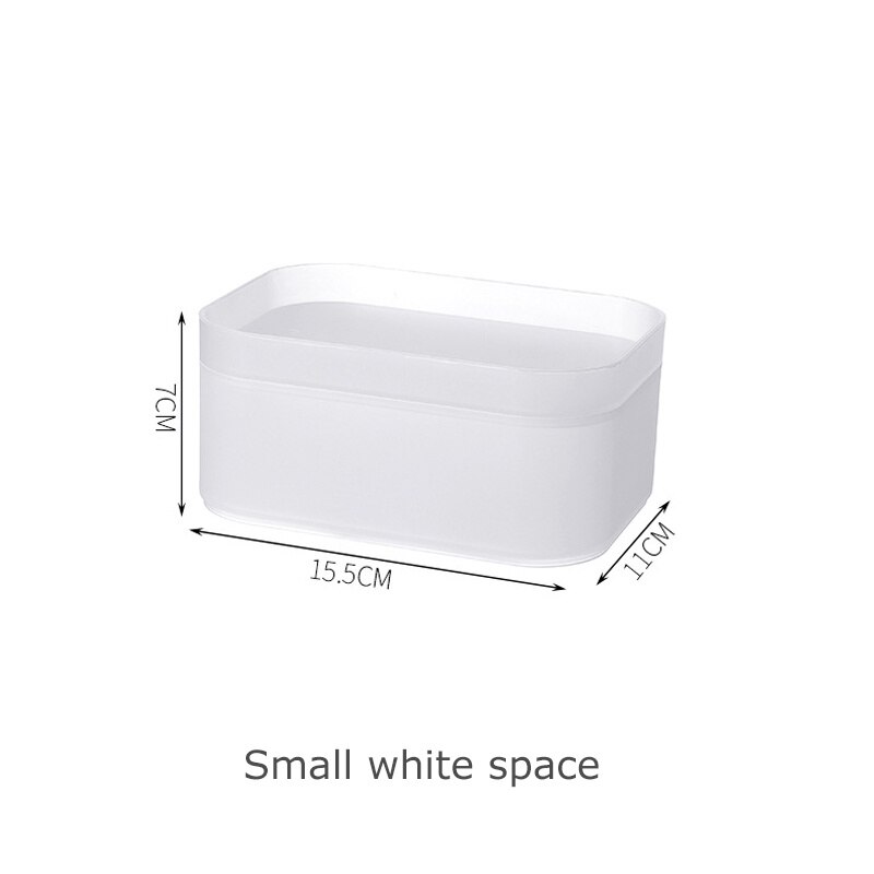 Caja de maquillaje con compartimentos de plástico transparente mate, almacenamiento de objetos, escritorio, organizador de cosméticos: S-1 grid