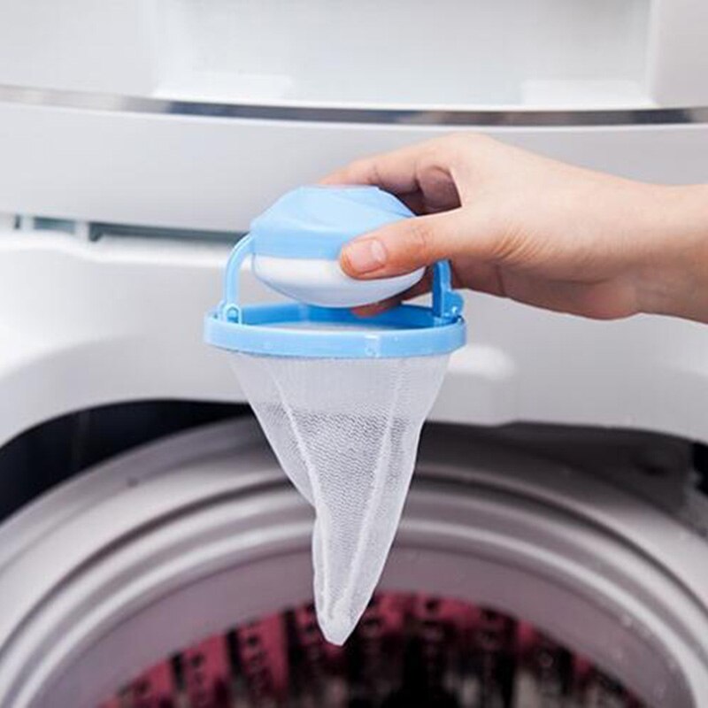 Fnugfilterpose til vaskemaskine meshpose flydende kugletaske filterposer vaskeudstyr vaskemiddel nyttigt
