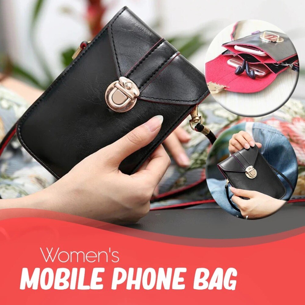 touchable PU Leather Change Bag Wallet Touches Screen Mobile Phone Women bag