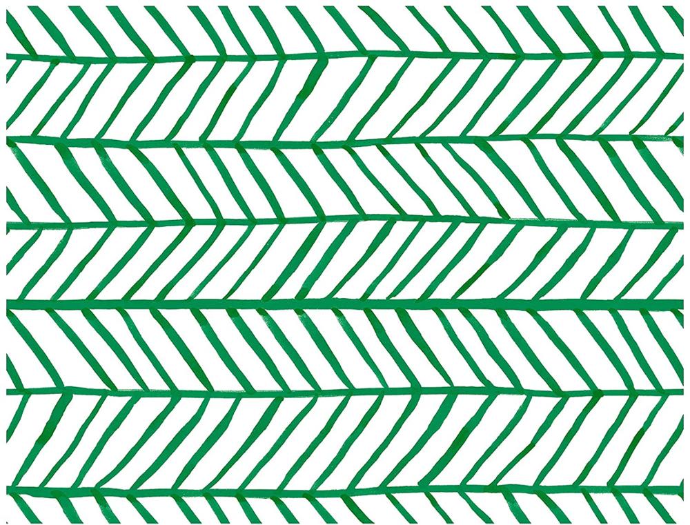 Luckyyj moderne stribe skræl og stick tapet sildeben grøn vinyl selvklæbende dekor kontakt papir aftagelig væg klistermærke: 45 x 600cm